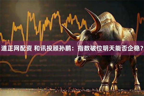 道正网配资 和讯投顾孙鹏：指数破位明天能否企稳？