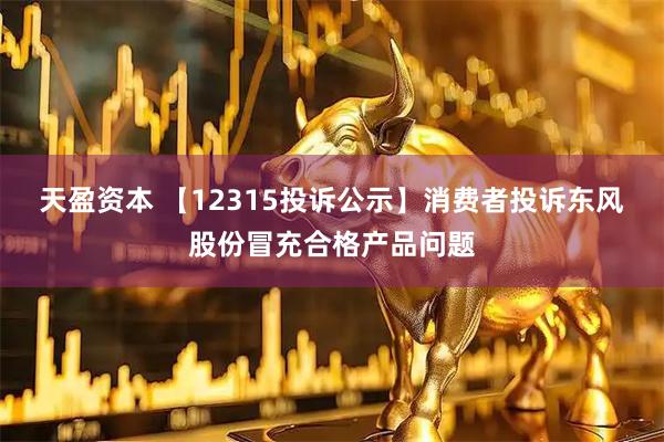 天盈资本 【12315投诉公示】消费者投诉东风股份冒充合格产品问题
