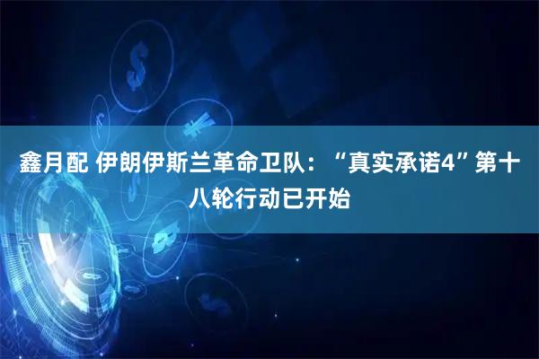 鑫月配 伊朗伊斯兰革命卫队：“真实承诺4”第十八轮行动已开始